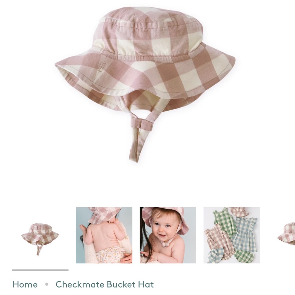 Pehr Checkmate Iris 0-6 month hat